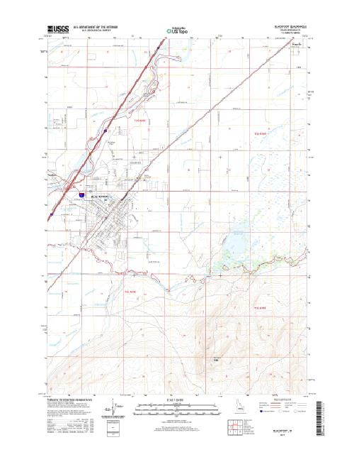 MyTopo Blackfoot, Idaho USGS Quad Topo Map