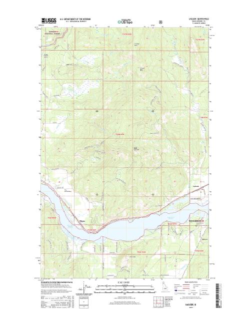MyTopo Laclede, Idaho USGS Quad Topo Map