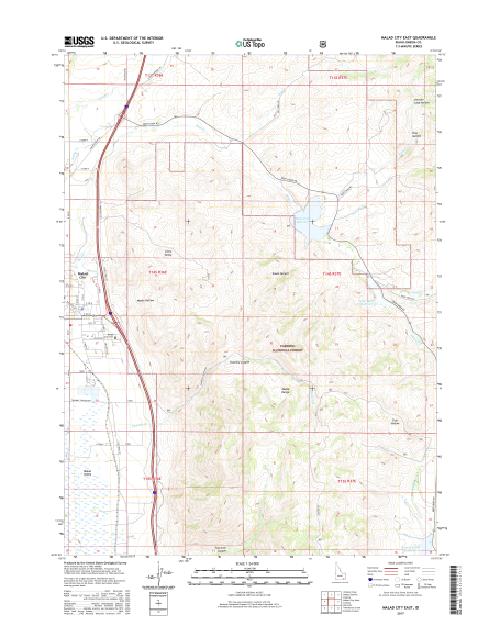 MyTopo Malad City East, Idaho USGS Quad Topo Map
