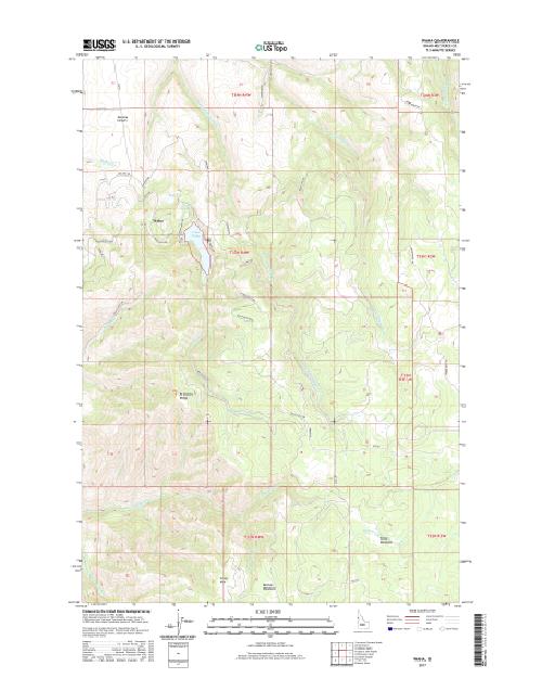 MyTopo Waha, Idaho USGS Quad Topo Map