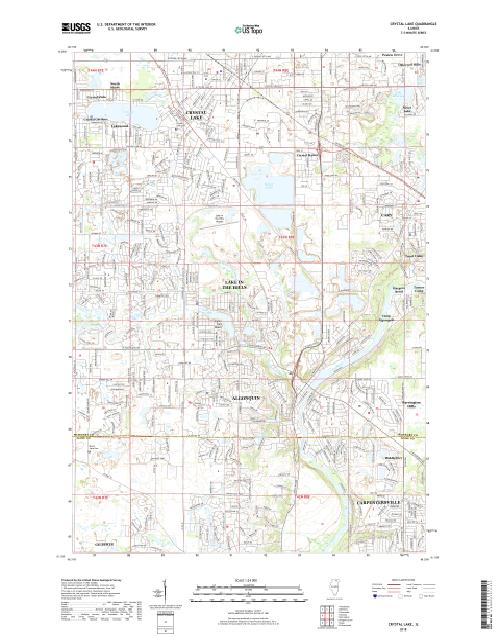 MyTopo Crystal Lake, Illinois USGS Quad Topo Map