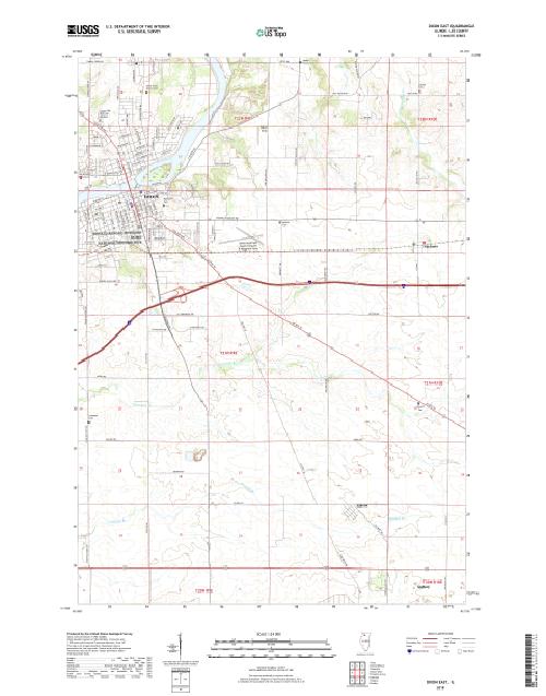 MyTopo Dixon East, Illinois USGS Quad Topo Map