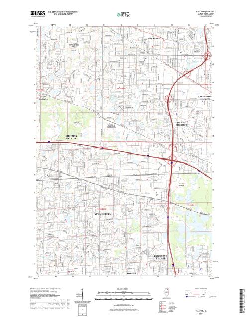 MyTopo Palatine, Illinois USGS Quad Topo Map