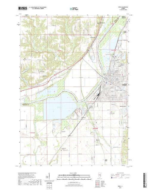 MyTopo Pekin, Illinois USGS Quad Topo Map