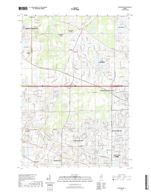 MyTopo Streamwood, Illinois USGS Quad Topo Map