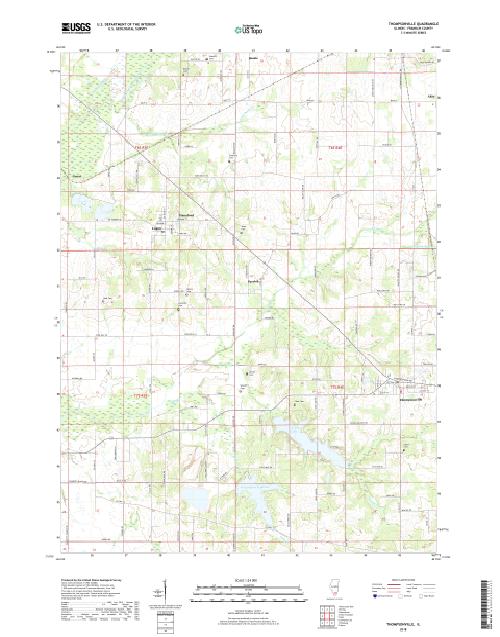 MyTopo Thompsonville, Illinois USGS Quad Topo Map