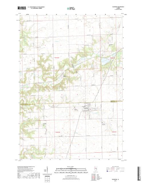 MyTopo Washburn, Illinois USGS Quad Topo Map