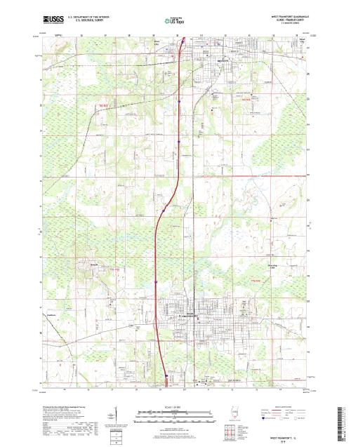 MyTopo West Frankfort, Illinois USGS Quad Topo Map