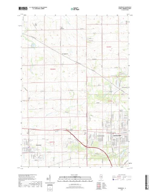 MyTopo Winnebago, Illinois USGS Quad Topo Map