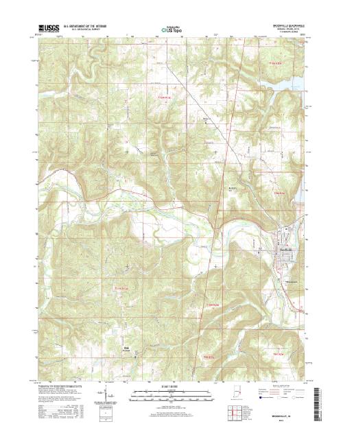 MyTopo Brookville, Indiana USGS Quad Topo Map