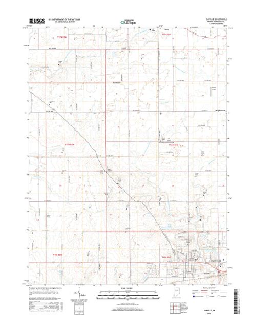 MyTopo Danville, Indiana USGS Quad Topo Map