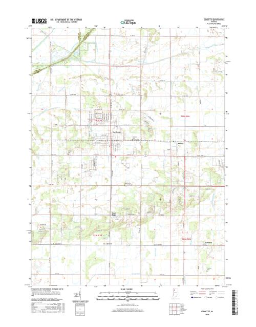 MyTopo DeMotte, Indiana USGS Quad Topo Map