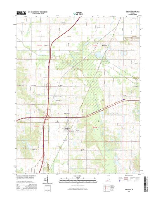 MyTopo Elberfeld, Indiana USGS Quad Topo Map