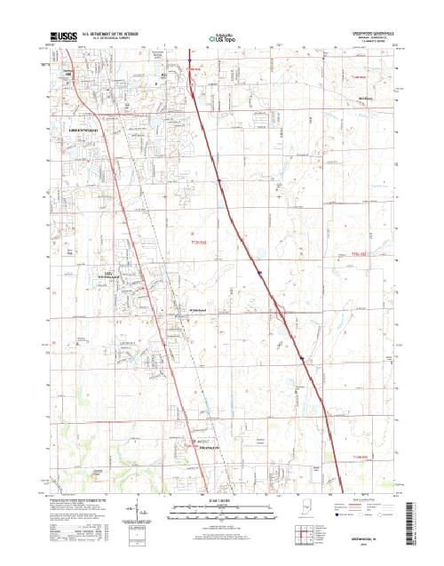 MyTopo Greenwood, Indiana USGS Quad Topo Map