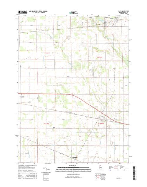 MyTopo Hanna, Indiana USGS Quad Topo Map