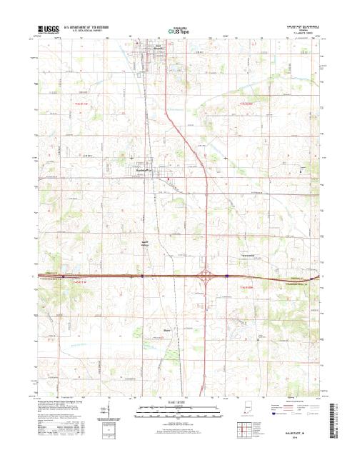 MyTopo Haubstadt, Indiana USGS Quad Topo Map