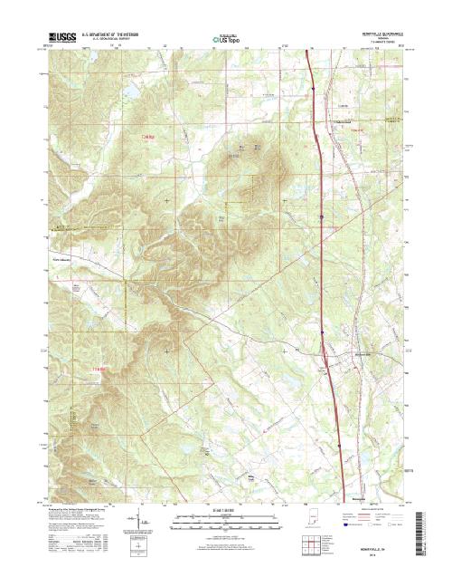MyTopo Henryville, Indiana USGS Quad Topo Map