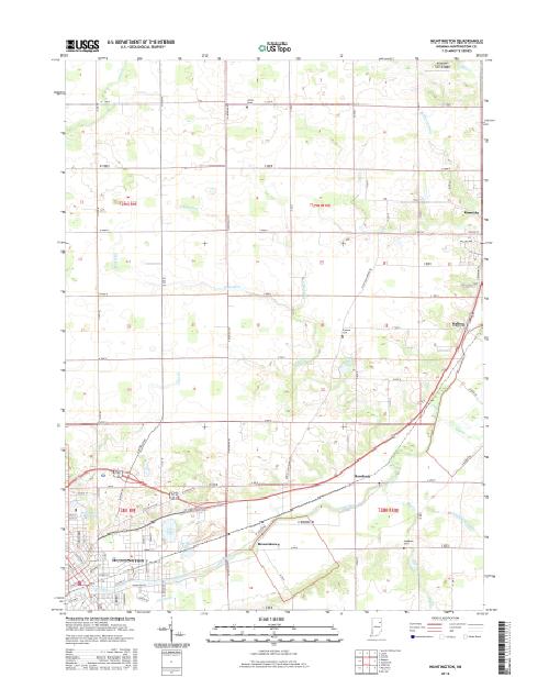MyTopo Huntington, Indiana USGS Quad Topo Map