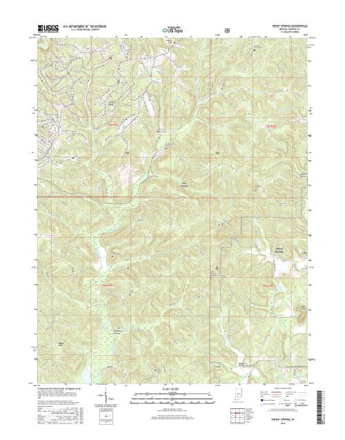 MyTopo Indian Springs, Indiana USGS Quad Topo Map