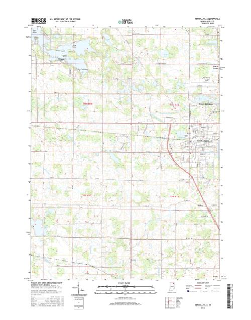 MyTopo Kendallville, Indiana USGS Quad Topo Map