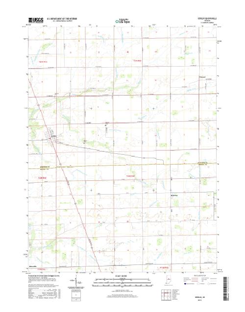 MyTopo Kirklin, Indiana USGS Quad Topo Map