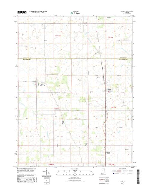 MyTopo Linden, Indiana USGS Quad Topo Map