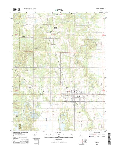 MyTopo Linton, Indiana USGS Quad Topo Map