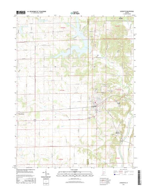 MyTopo Loogootee, Indiana USGS Quad Topo Map
