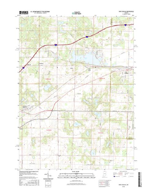 MyTopo New Carlisle, Indiana USGS Quad Topo Map
