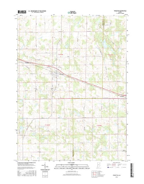 MyTopo Pierceton, Indiana USGS Quad Topo Map