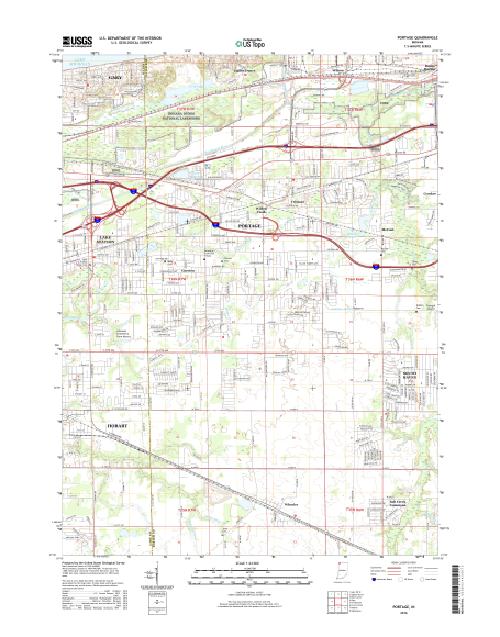 MyTopo Portage, Indiana USGS Quad Topo Map
