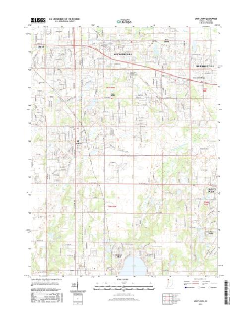 MyTopo Saint John, Indiana USGS Quad Topo Map