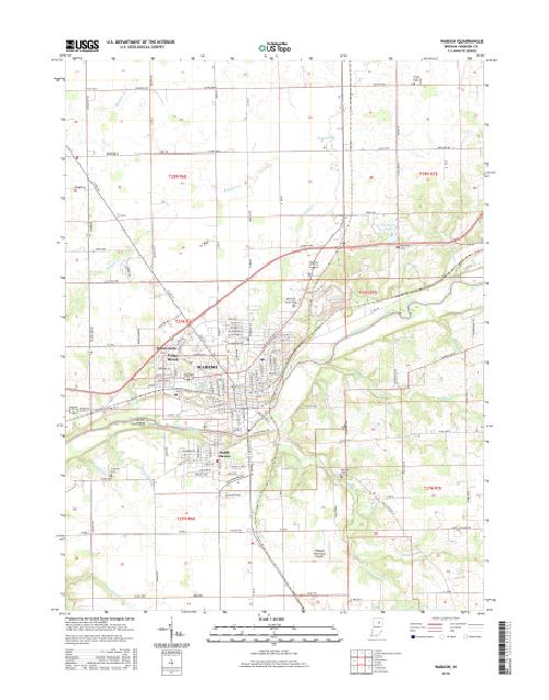 MyTopo Wabash, Indiana USGS Quad Topo Map