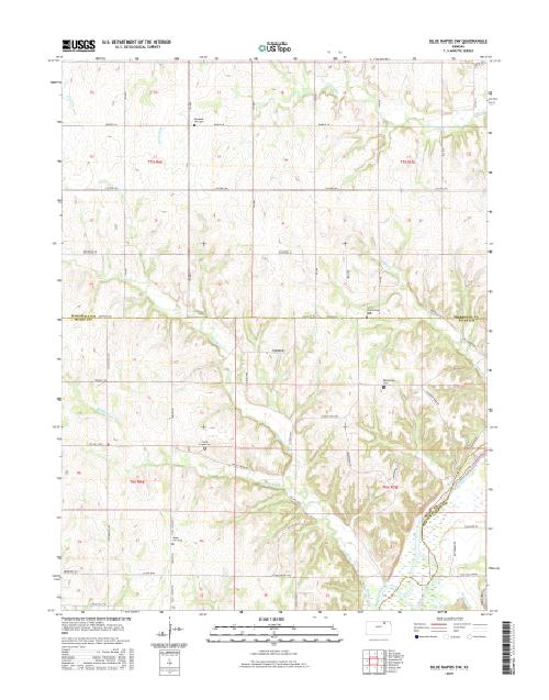 MyTopo Blue Rapids SW, Kansas USGS Quad Topo Map