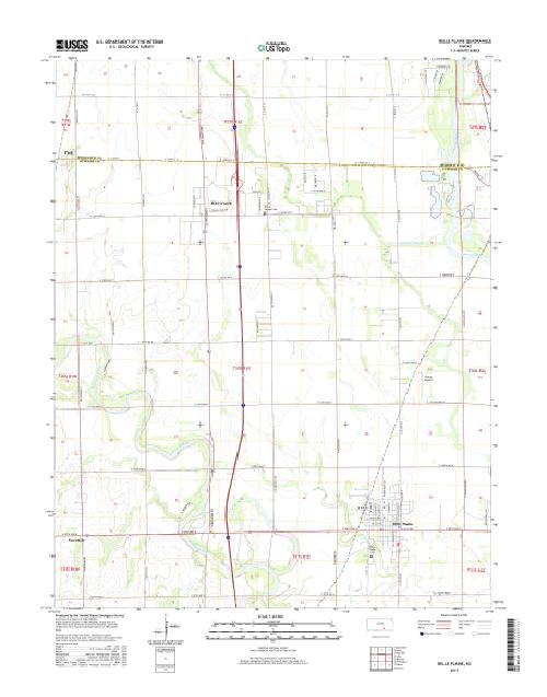 MyTopo Belle Plaine, Kansas USGS Quad Topo Map