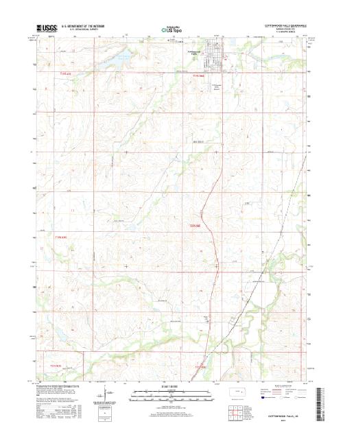 MyTopo Cottonwood Falls, Kansas USGS Quad Topo Map