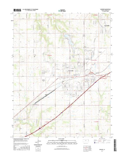 MyTopo Gardner, Kansas USGS Quad Topo Map
