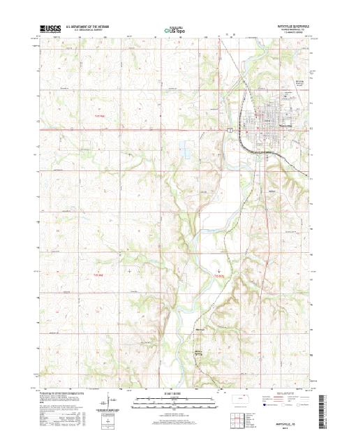 MyTopo Marysville, Kansas USGS Quad Topo Map