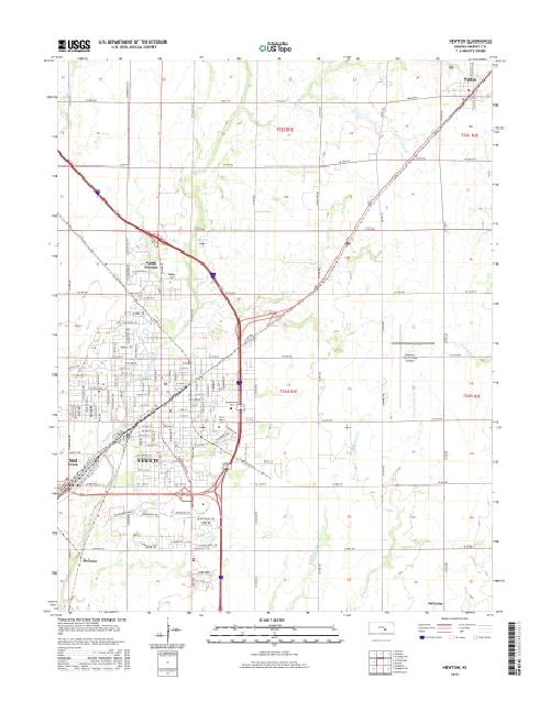 MyTopo Newton, Kansas USGS Quad Topo Map