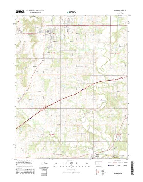 MyTopo Tonganoxie, Kansas USGS Quad Topo Map