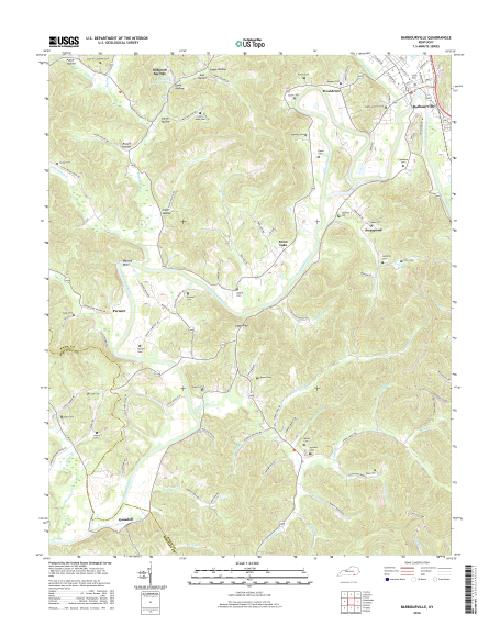 MyTopo Barbourville, Kentucky USGS Quad Topo Map