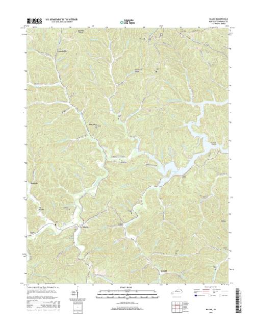 MyTopo Blaine, Kentucky USGS Quad Topo Map