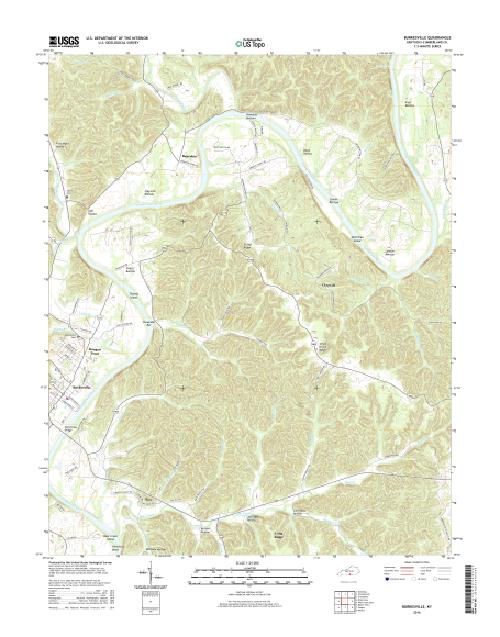 MyTopo Burkesville, Kentucky USGS Quad Topo Map