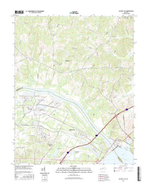 MyTopo Calvert City, Kentucky USGS Quad Topo Map