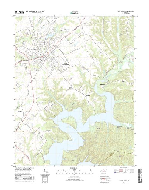 MyTopo Campbellsville, Kentucky USGS Quad Topo Map