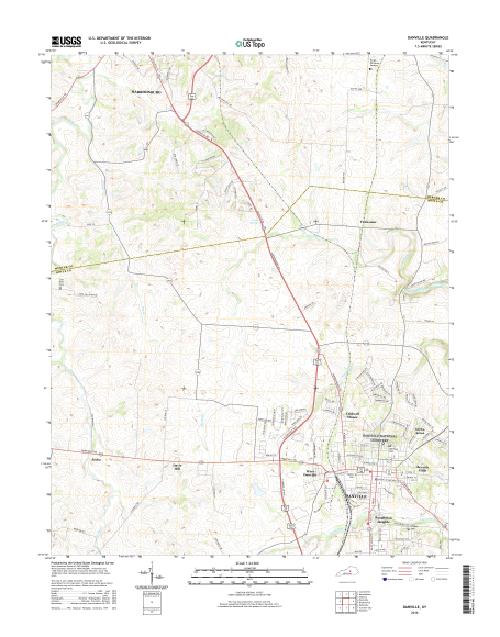 MyTopo Danville, Kentucky USGS Quad Topo Map