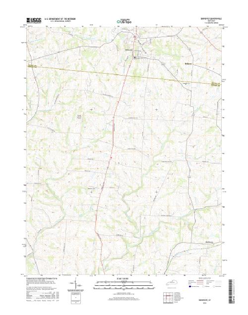 MyTopo Eminence, Kentucky USGS Quad Topo Map