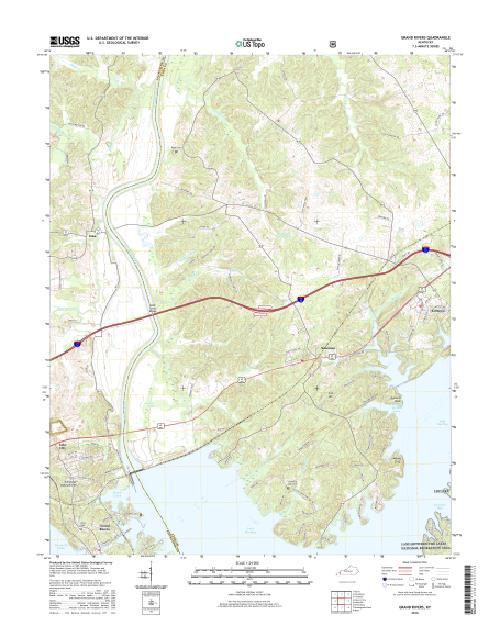 MyTopo Grand Rivers, Kentucky USGS Quad Topo Map