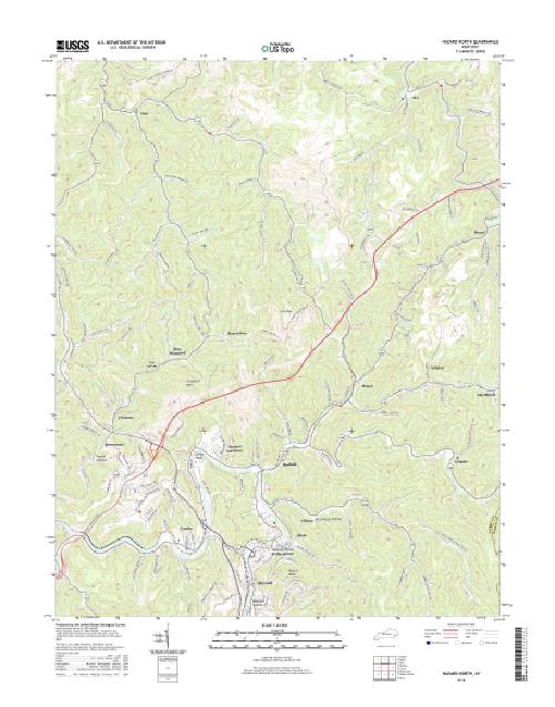 MyTopo Hazard North, Kentucky USGS Quad Topo Map