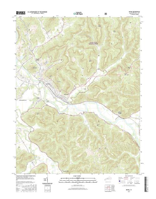 MyTopo Irvine, Kentucky USGS Quad Topo Map